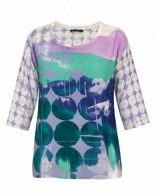 M636 DAMEN SHIRT LUISA LILA AUS GARN