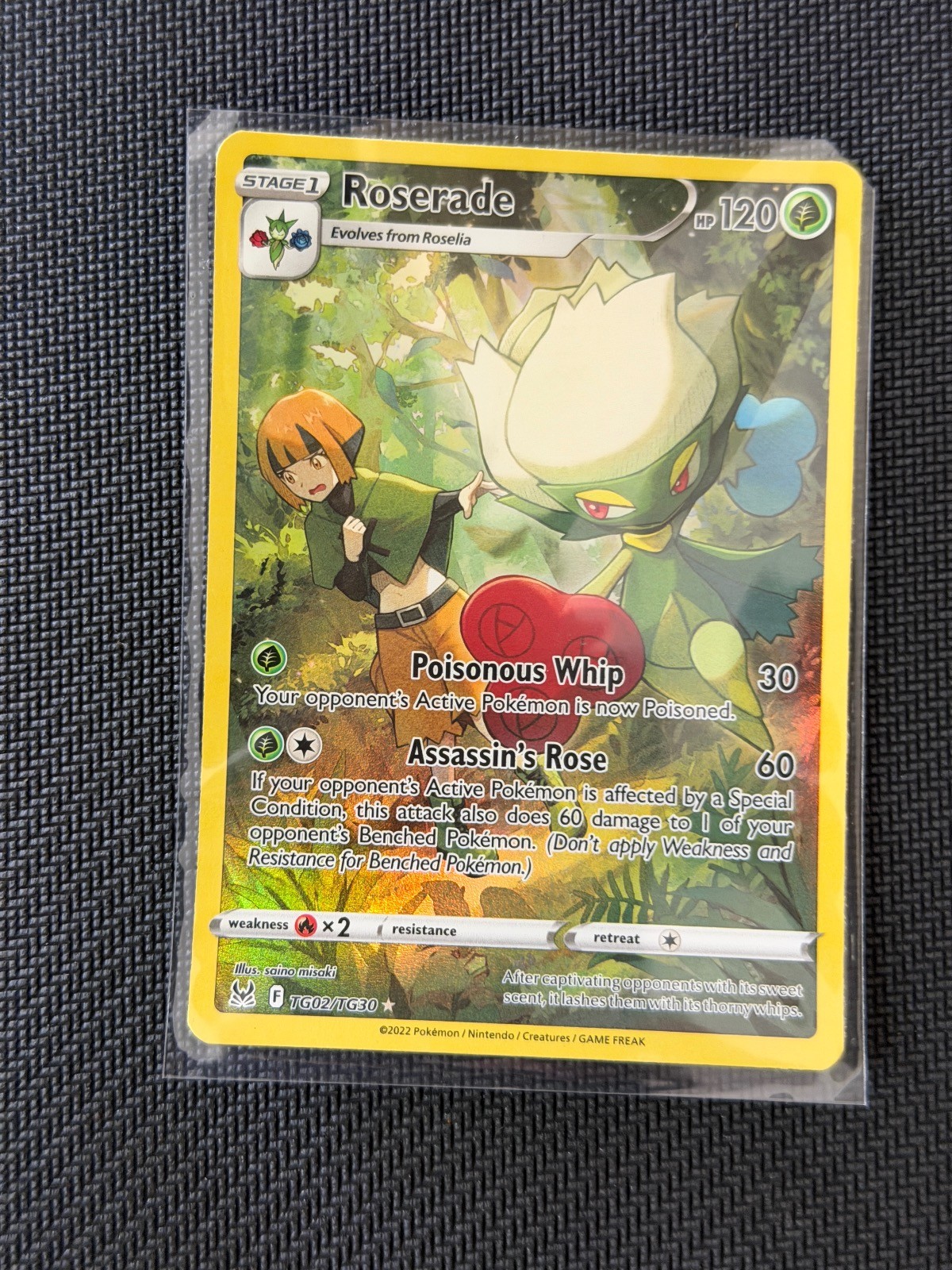 Roserade TG02/TG30 Holo Lost Origin Trainer Gallery Pokemon Holo NM