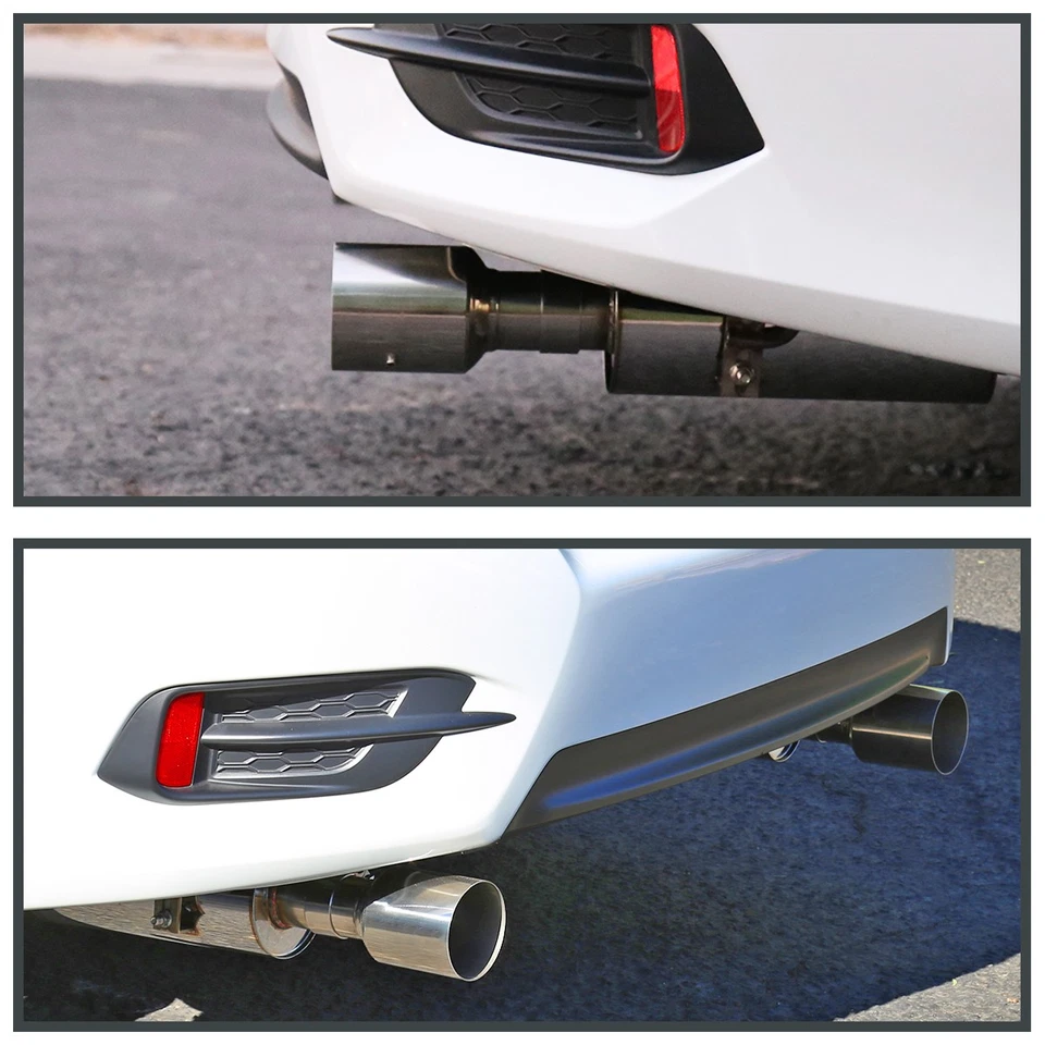 Fits 2016-2020 Honda Civic 1.5L Polished Stainless Steel Catback Exhaust System - Image 4 of 4
