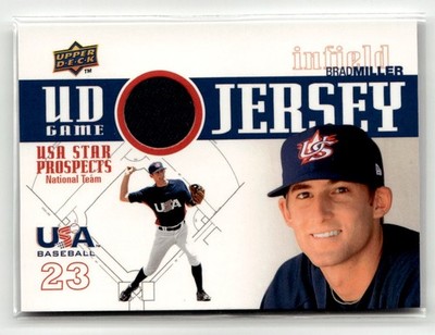 2009 Upper Deck Signature Stars #GJU-33 Brad Miller USA Star Prospects Jerseys