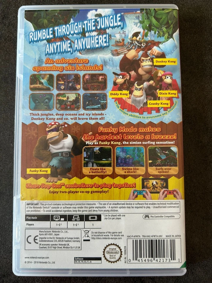 DONKEY KONG COUNTRY TROPICAL FREEZE SWITCH UK OCCASION, photo 2 sur 3