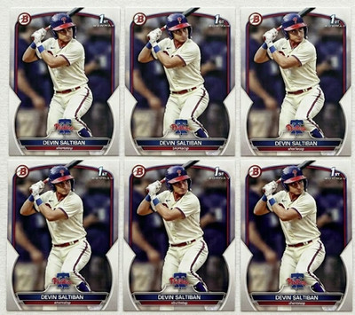 2023 1st Bowman Devin Saltiban 6 Card Rookie Lot #BD-2 Phillies RC