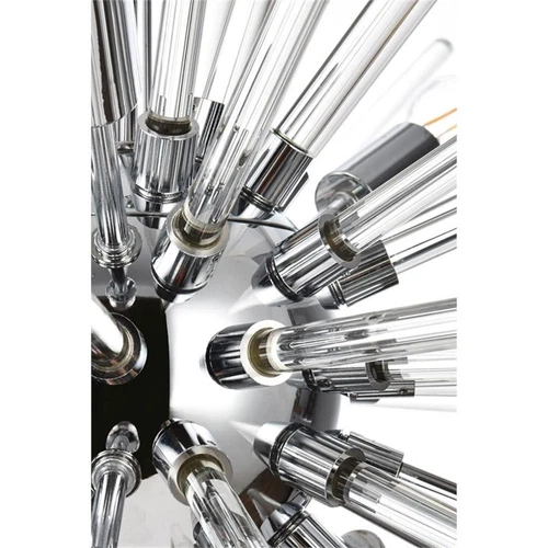 Elegant Lighting Sienna 46" 30-Light Metal/Glass Chandelier in Chrome/Clear - Picture 7 of 9