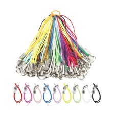 100Pcs Phone Lanyard Straps with Split Rings Multi Color Cell Phone Charm Cords