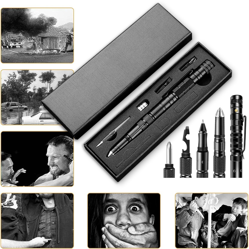 Tactical Pen – Self Defense Pen &Amp; Multi-Tool Pen - Flashlight Survival Pen