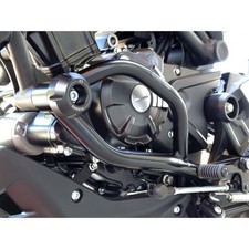RD MOTO PARAMOTORE BARRE PROTEZIONE TAMPONE TONDO NERO VOGE 125 R BRIVIDO