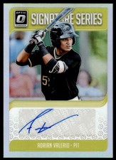 2018 Donruss Optic Signature Series Adrian Valerio Auto Pittsburgh Pirates