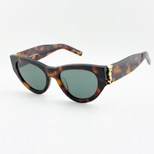 Saint Laurent SL M94 Cat Eye Sunglasses Havana Green Lens Women 53-20-145