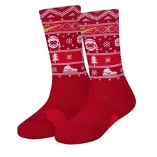 Nike Elite Basketball Socks Kids XS 10C-3Y Red Christmas Holiday BN1180-R78 NEW