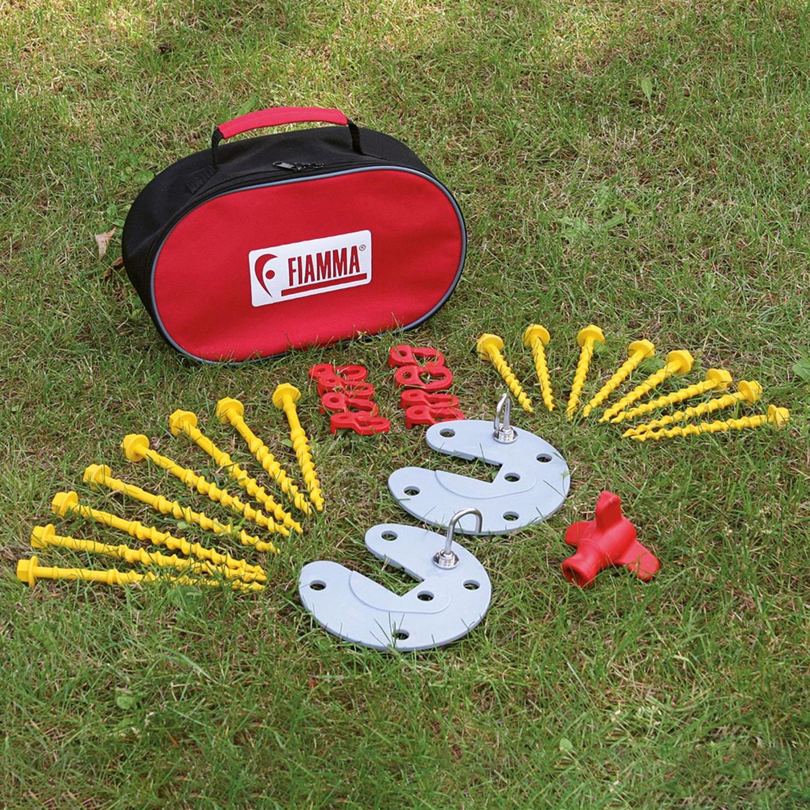 FIAMMA AWNING PEG KIT TENT CARPET TIE DOWN PLATE SET CAMPING CARAVAN 98655-880