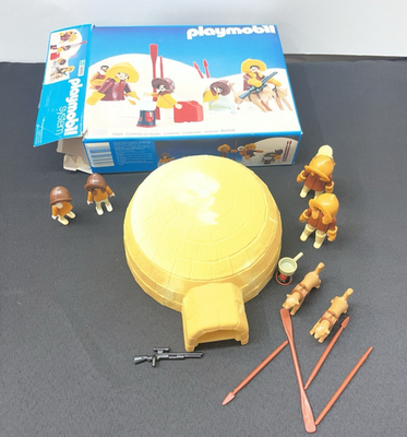 RARE Vintage 1985 PLAYMOBIL 3465 Eskimo Igloo Arctic Expedition 