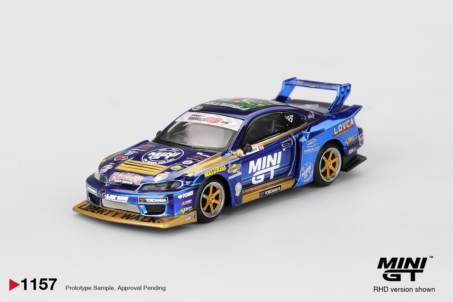 1/64 NISSAN LB-SUPER SILHOUETTE S15 SILVIA NO.555 TEAM MINI GT (RHD) MGT01157-R