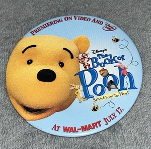 🐻 Vintage 3” Pinback The Book of Winnie the Pooh Movie #38-2024