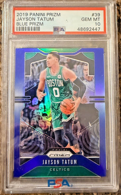 2019-20 Panini Prizm - JAYSON TATUM #39 Blue Prizm /199 PSA 10