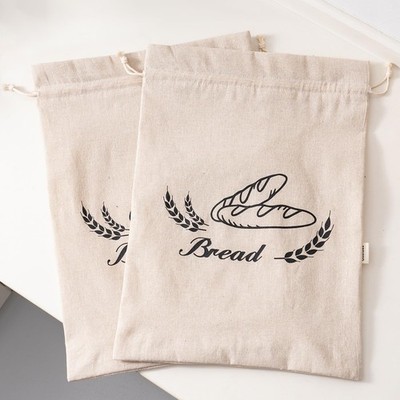2 Pack Linen Bread Bags Plastic Lined Reusable Sourdough Storage 17x13
