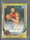 ALIJAH MARTIN 2025-26 BOWMAN CHROME #BCA-AM GOLD SHIMMER REFRACTOR AUTO RC 2/50