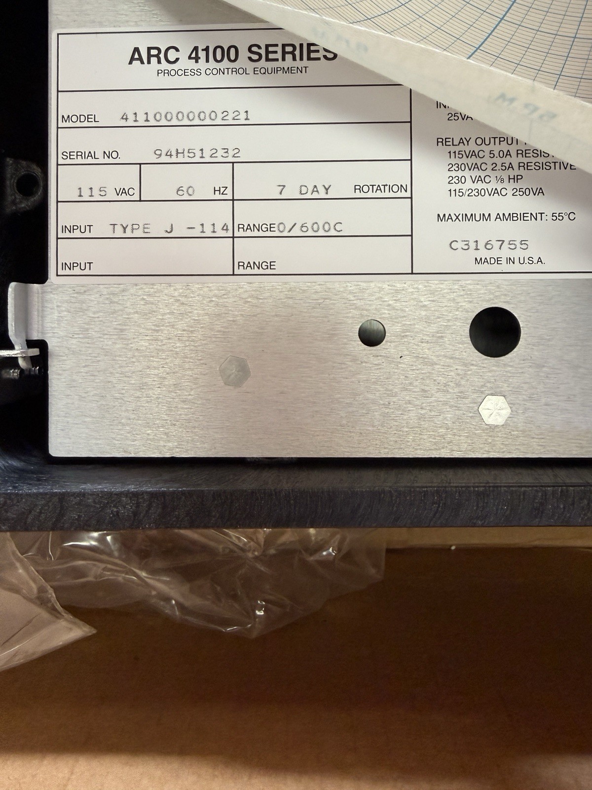 Graphing Circular Recorder Lab Partlow Arc4100 Arc 4100 Chart Chart Plate Paper
