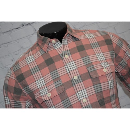 J Crew Flannel Dress Shirt Button Up Mens Size Small Pink Plaid - Picture 3 of 6