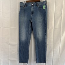 Gap Vintage Slim Fit Mid Rise Jeans Womens Size 33/16T 36x29.5 Raw Hem New Tags