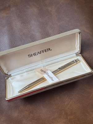 Vintage Sheaffer Targa Gold Galvanisiert Kugelschreiber mit Box - USA