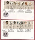 Israel 1996 Modern Hebrew Writers Tab on two First Day Covers