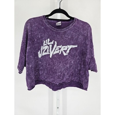 Lil Uzi Vert Crop Top Sz 2XL Purple Acid Wash Rap Tee Rapper Music 2017 Tour