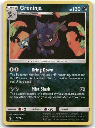 Greninja #117/214 (Reverse Holo) (LP) SM - Unbroken Bonds SM10 Pokemon