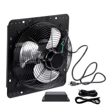 1600RPM Shop Exhaust Fan 12'' Shutter Exhaust Fan Speed Control Wall-Mount Attic