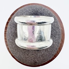 Wide Band Modernist Ring VTG Solid Sterling Silver 925 Size 7.25 Fit