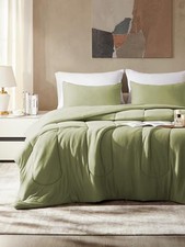 Queen Size Comforter Set for Bedroom, 3 Pieces Breathable Soft Jersey Knit