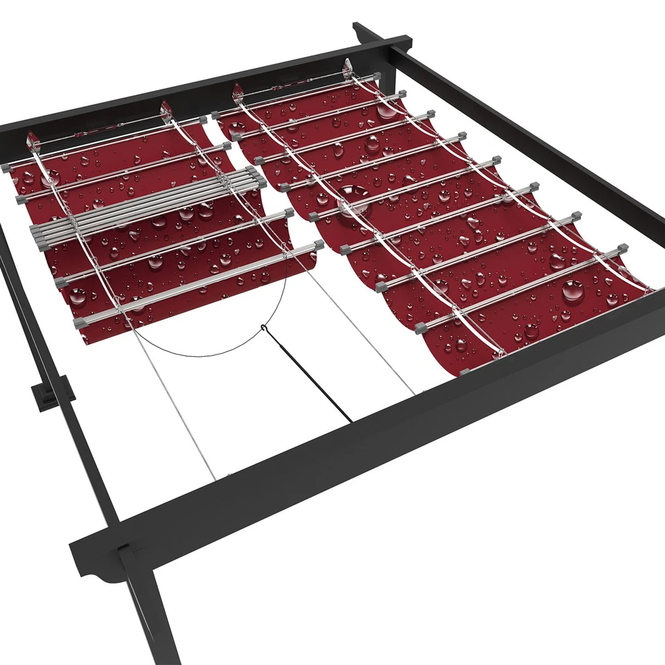 Cubierta de sombra de repuesto para pérgola retráctil impermeable vela ondulada toldo para yar Foto 2 de 4