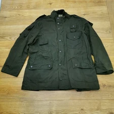 Barbour Cowen Commando Wax Jacket A550 Mens C44 112cm Green Khaki Outdoor Hiking