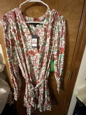 Tommy Hilfiger long sleeve floral dress. XS. Ivory multi.