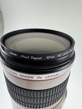Canon EF 70-200mm f/4 L IS USM Lens + ET-74 Hood + Caps + Hoya PRO1 UV Filter