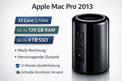 Apple Mac Pro 6.1 | 12 Core 2,7 Ghz | bis 4TB SSD bis 128GB RAM | D500 | Mwst.