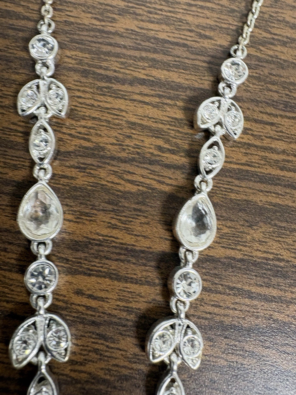 Signed CH Crystal Rhinestone Statement Necklace S… - image 5