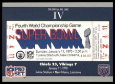 1990-91 Pro Set Super Bowl XXV | SB IV Ticket #4