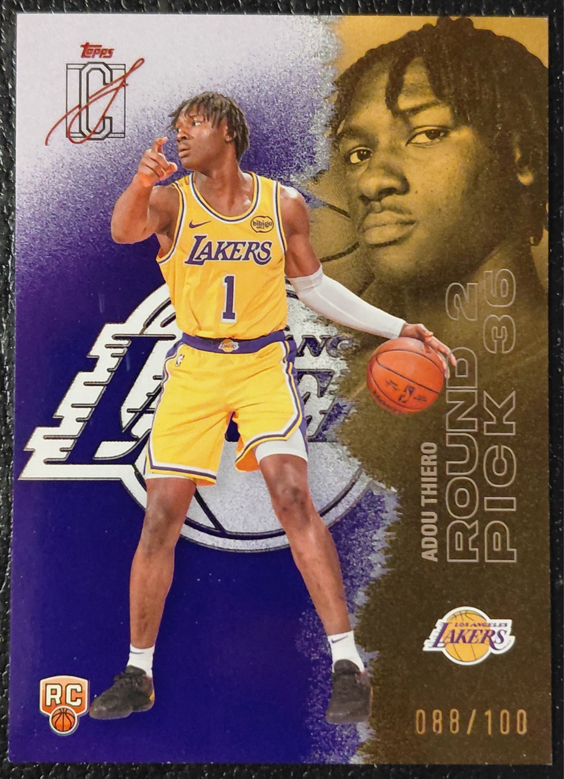 2025-26 Topps Signature Class Adou Thiero RC Rookie #129 Purple /100