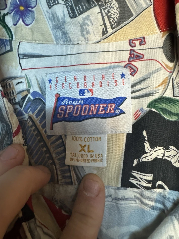 Reyn Spooner Chicago White Sox MLB Aloha Shirt XL USA Made Hawaiian Vintage - Image 4 of 4