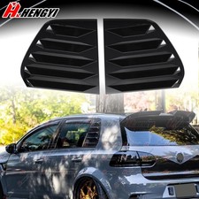 Pair Gloss Black For Golf 6 Mk6 Gti R 2010-2014 Quarter Window Louver Vent Cover