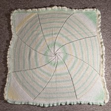 Handmade Multicoloured Crocheted Granny Square Baby Blanket 31x31 Inches Approx