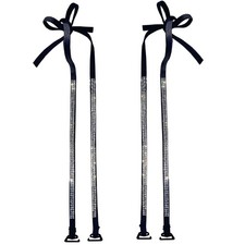 2-pairs Halter Neck Bra Straps - Adjustable,Detachable,and Small, Black