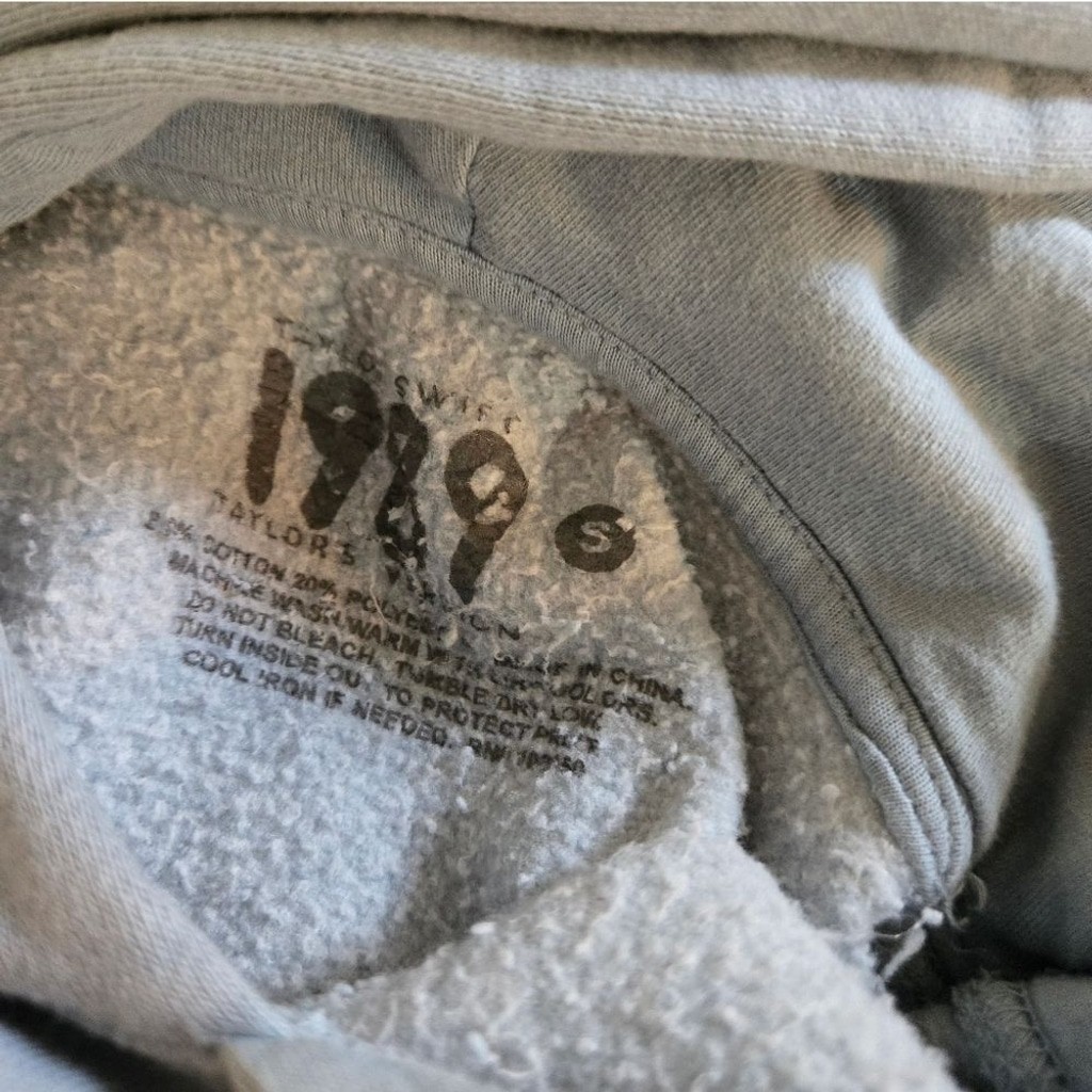 1989 Taylor Swift Dusty Blue Oversized Graphic Hoodie Sweatshirt image 6