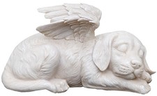 Napco 11144 Sleeping Angel Dog with Wings Garden Statue, 9.75 x 5