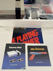 Nintendo NES Action Set (Blue Box) CIB, Manuals Mario Duck Hunt, Baggies