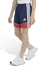 NWT adidas Boys Mid Rise Pull-On Athletic Shorts USA RED WHITE BLUE XL 18 20