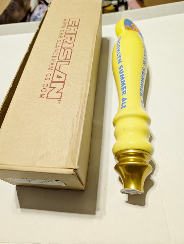 Ceramic Brooklyn Summer Ale Beer Tap Handle 8.5” New in Box