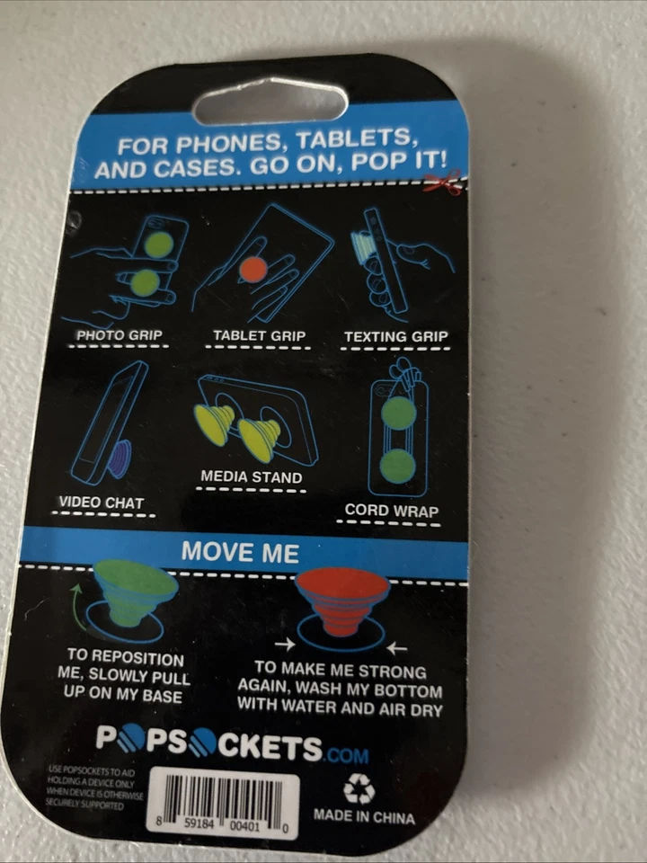 Pop Sockets Phone Holder Grip Media Stand Moveable Pineapple New - Image 2 of 2