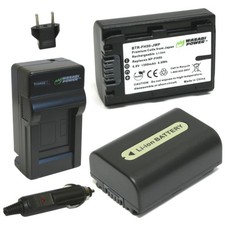 Wasabi Power Battery 2-Pack and Charger for Sony NP-FH50