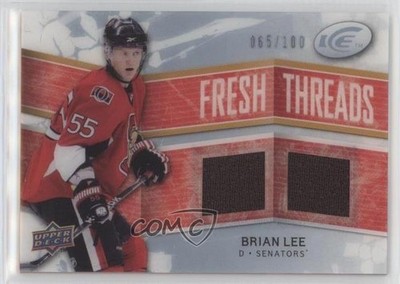 2008-09 Upper Deck Ice Fresh Threads PETG 65/100 Brian Lee #FT-BL Rookie RC md3